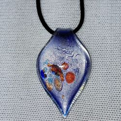 Authentic One a Kind Murano Glass Pendant Necklace 