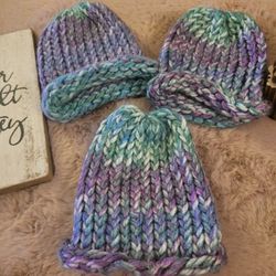 Handmade Knitted Infant Hats