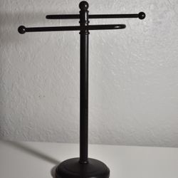 Bronze Countertop Towel Holder/Jewelry Stand
