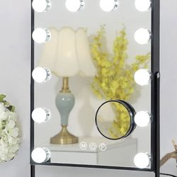 FENCHILIN Lighted Makeup Mirror Hollywood Mirror Vanity Makeup Mirror with Light Smart Touch Control