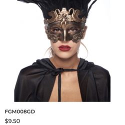 Gold Angel and Swan Gladiator Mask (3)