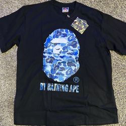Blue Camo Bape Shirt Size XL