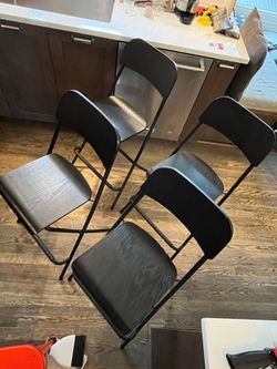 IKEA Franklin Bar Stools in Black (4)