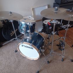Sonor AQX Drum Set. + Sterling Axis Guitar