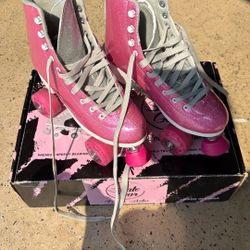 Pink Glitter Roller Skates Size7/8