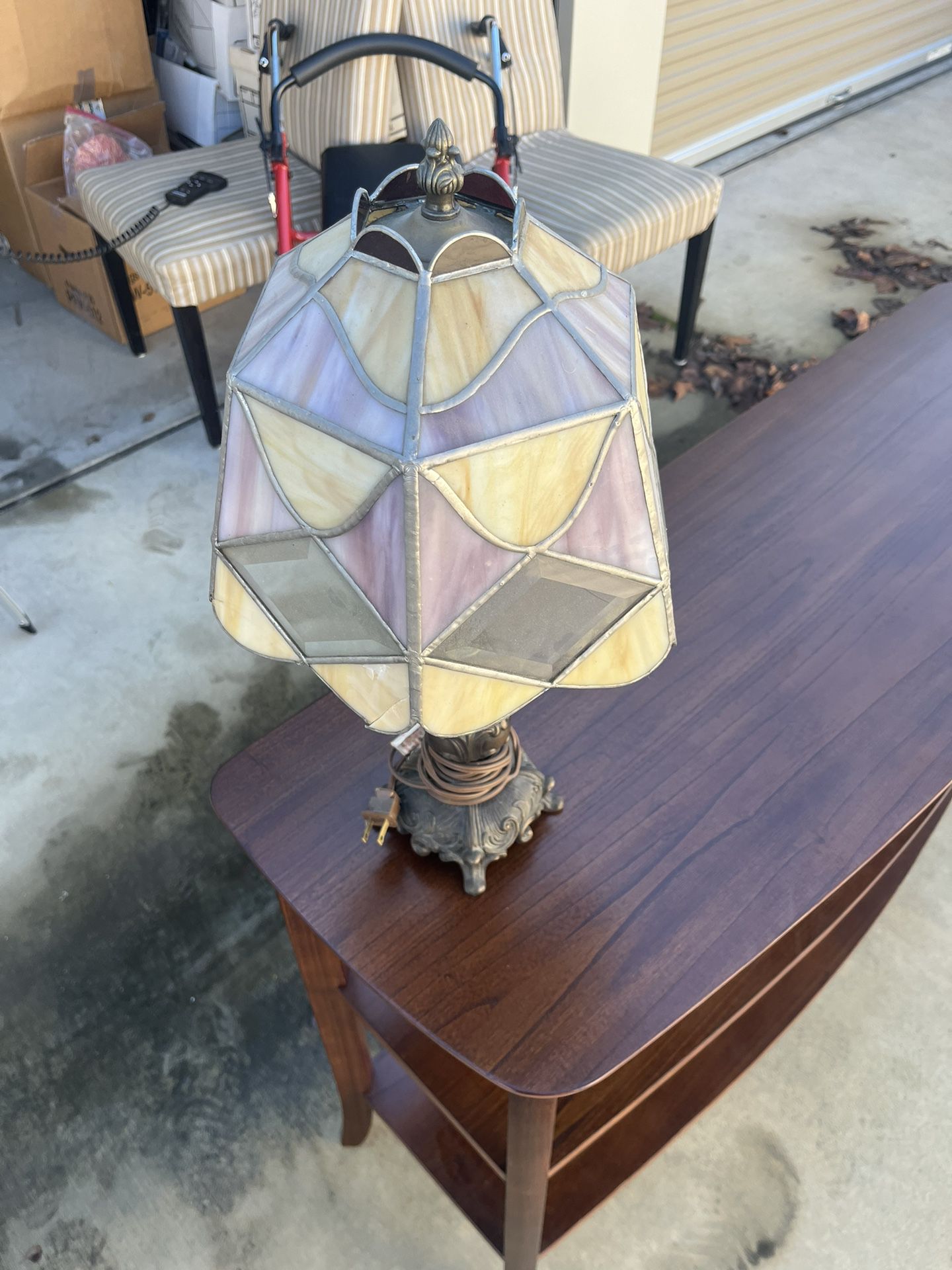 Antique Tiffany Designs Stained Glass Lamp