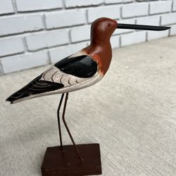 Wooden Shorebird Figurine by DEI Sea Life | 22 cm Hand-Painted Coastal Bird Decor