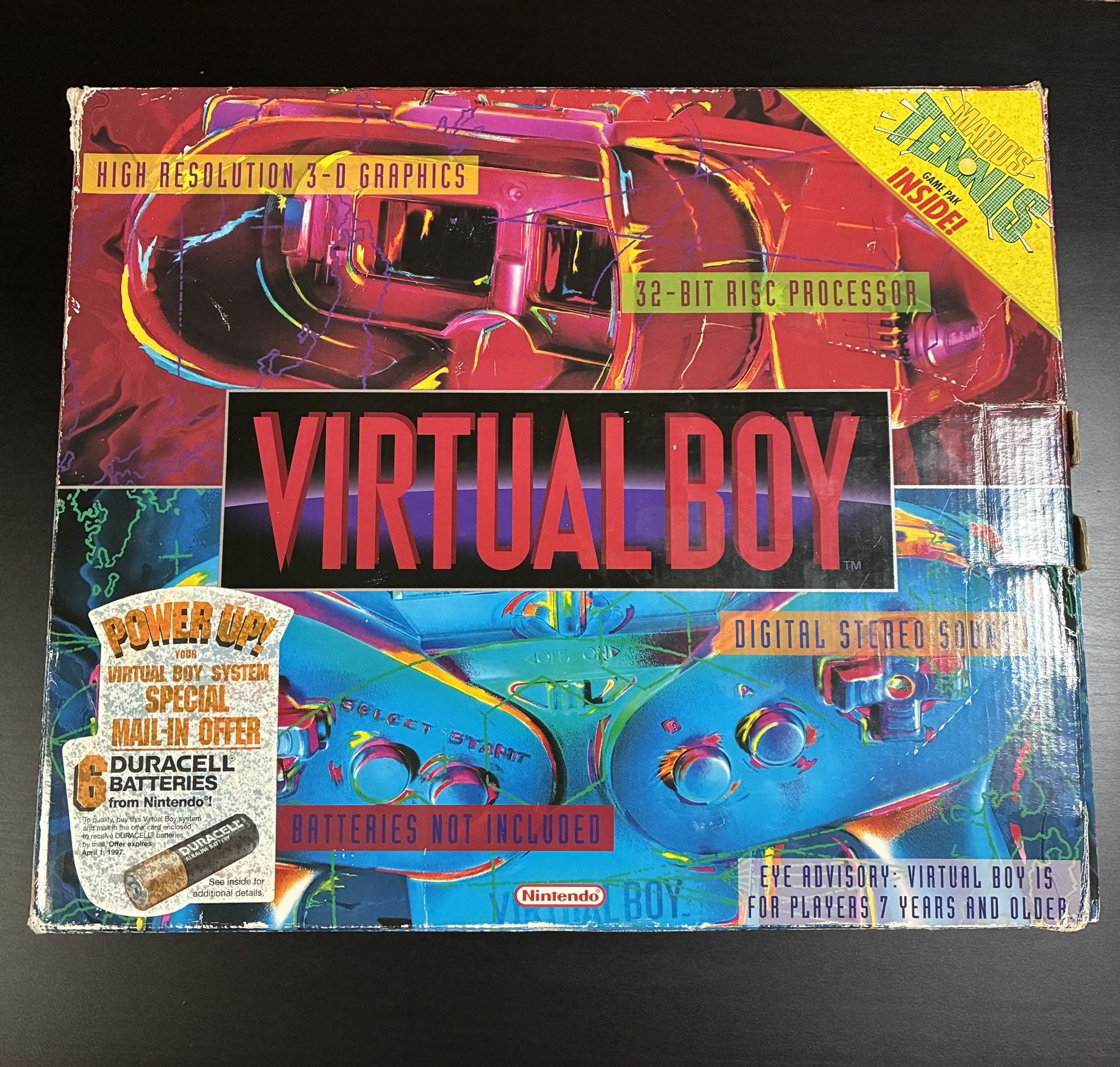Nintendo Virtual Boy System Console CIB w/ Box, Manual, and Inserts