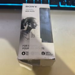Sony MDR-AS210/B Sport In-ear Headphones, Black