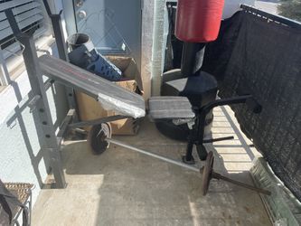 Weight Bench With Bar And Weights