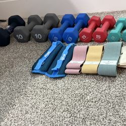 Full Home Workout Set – Dumbbells, Resistance Bands & Ankle Weights