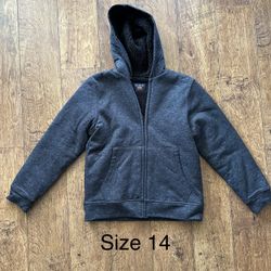Boys Size 14 Zip Up Jacket