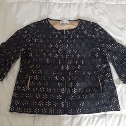 Red Valentino 3/4 sleeve eyelet zip jacket- Size L

Red Valentino Jacket *Size~ Large 