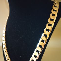 Gold Deep Plated Thick Heavy Necklace Chain Jewelry