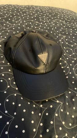 Guess Black Faux Leather Baseball Cap