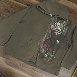 Disney Store “Grumpy” Hooded Zip Up Mens Jacket •Size 2XL •Fade 