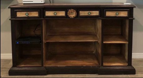 Wooden Book Nook, Stand For Tv, Etc.. Just Over 3 Feet Tall by 68 1/2 inches wide