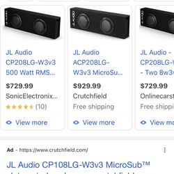 Jl Audio 2 8” Tw3v3 Subwoofer Box