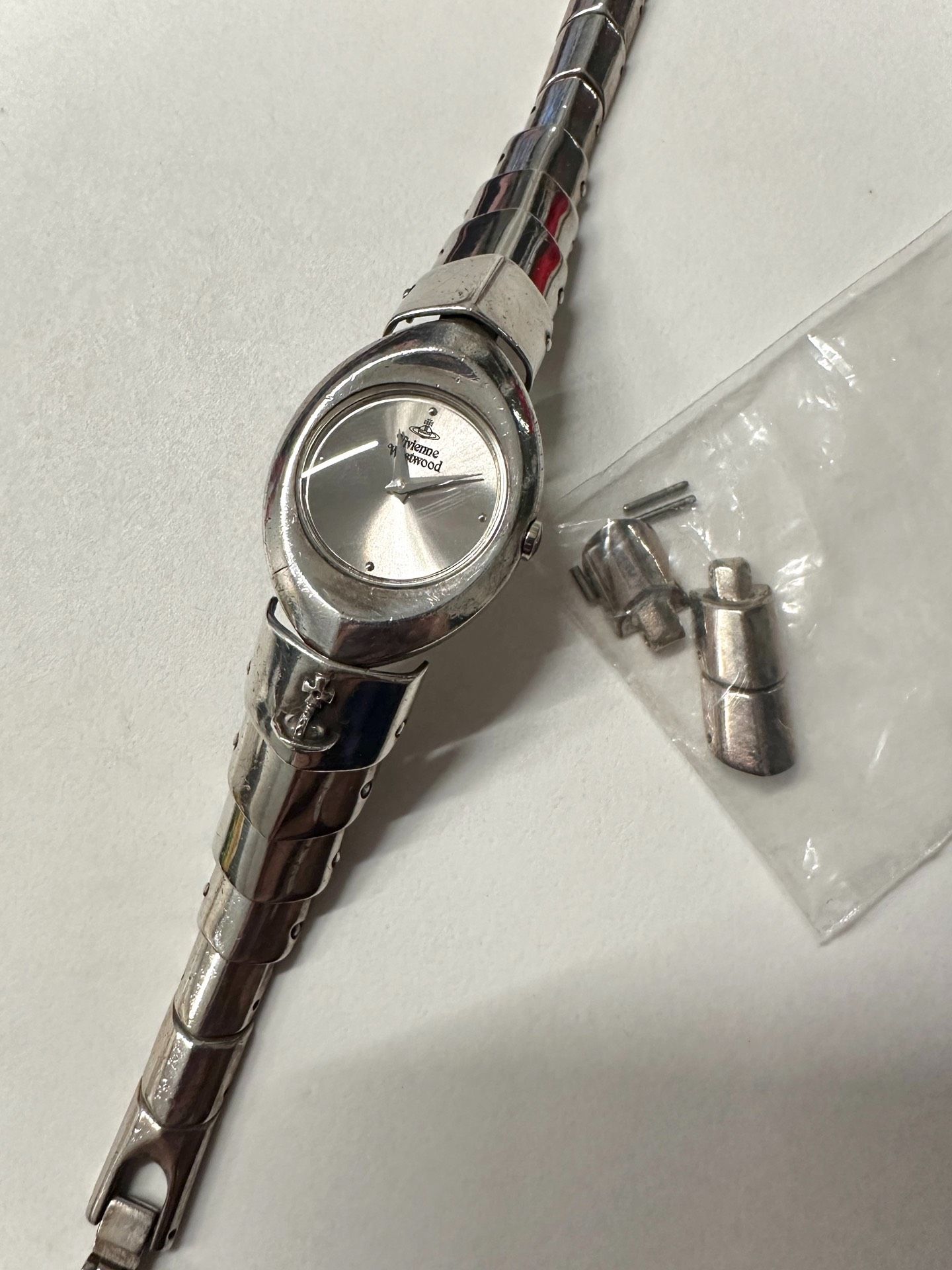 Vivienne Westwood Vintage 925 Sterling Silver Armor Orb Watch