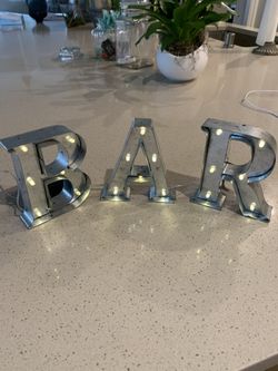 Industrial Light up sign “BAR”