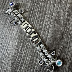 Silver bracelet for the smart watch (apple watch) 