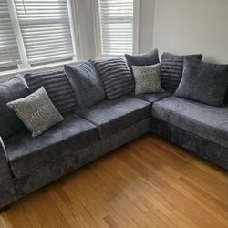 Modern Grey L-Shape Sectional Sofa