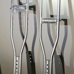 Aluminum Push-Button Crutches
