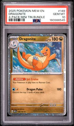 Pokemon Low Pop Espeon PSA 10 Cosmos Dragonite Mini Tin Promo