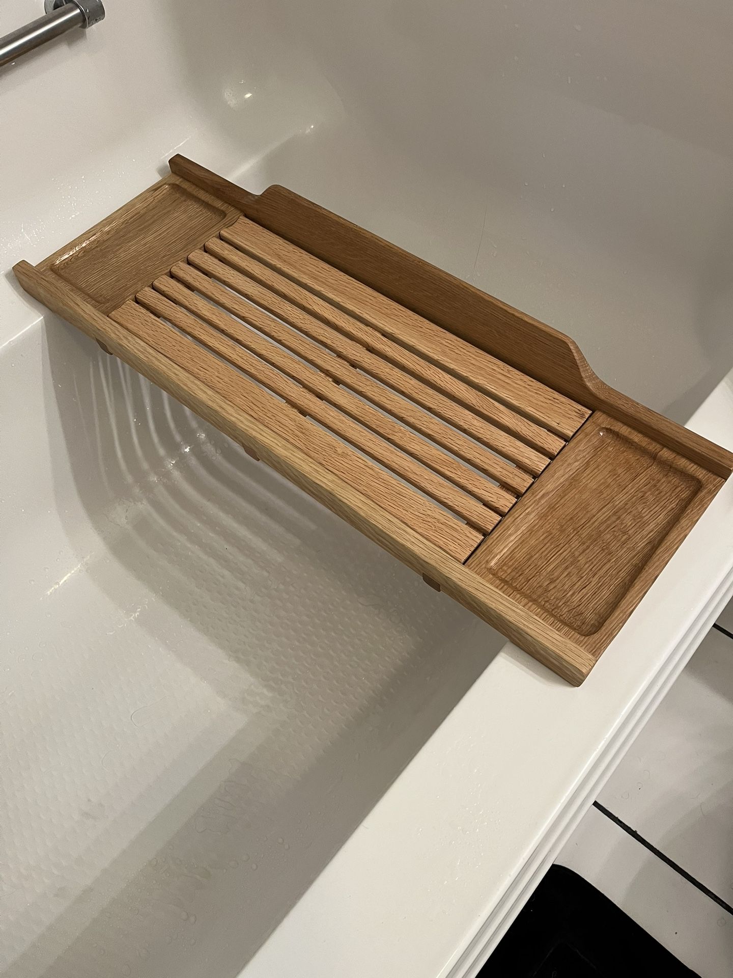Luxury Oak Bathtub Tray - 30” x 10” spa caddy
