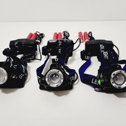 3pcs XM-L2 U3 T6 Headlamp 2 Led Bulbs White Red / White Blue / White Green Sensor Head Flashlight Lamp Torch Headlights