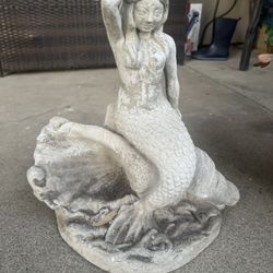 Concrete Mermaid Statue 