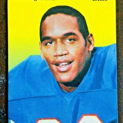 Really Nice Vintage 1970 O.J. Simpson Rookie Card #22 Near Mint/ Better Condition 