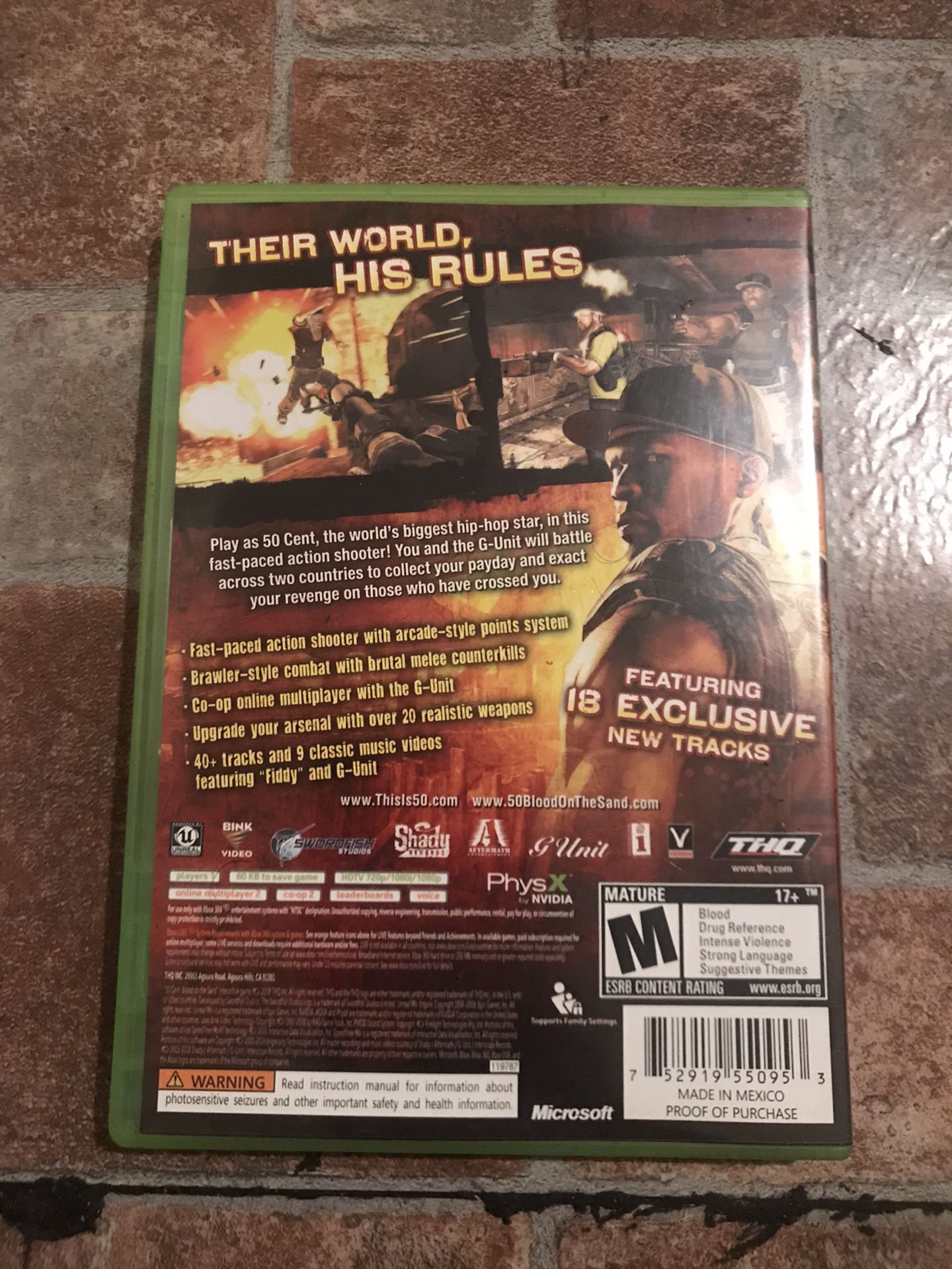 XBOX360　50Cent：Blood on the Sand
 50セント 50 Cent Blood on the Sand - Xbox 360 Pre-Played – Game On Games