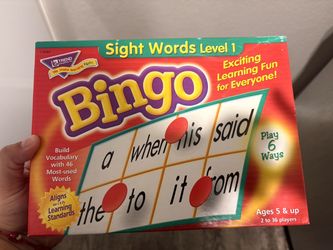 Sight word BINGO