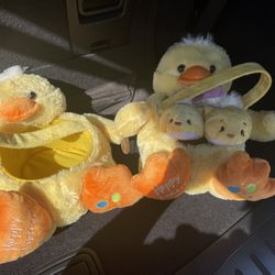Two Chicken Easter Baskets And One Easter Booties $25 For All Or Baskets 10 Apiece And Five For Booties
