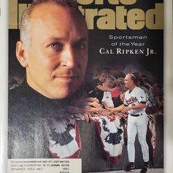 1995 Cal Ripken Jr Sportsman Of The Year Sports Illustrated Magazine Baltimore Orioles 