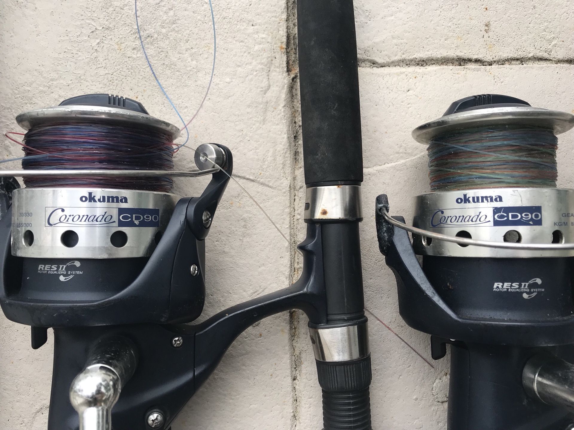 Okuma Coronado CD90 spinning fishing reels & rod combos