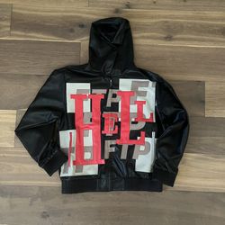 FTP HOODED LEATHER JACKET