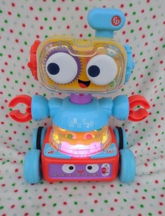 Fisher-Price Baby Toddler & Preschool Learning Toy Robot with Lights Music & Sma