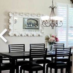 9-piece Crate&Barrel dinning table& 8 chairs (extendable) (org $4400) 