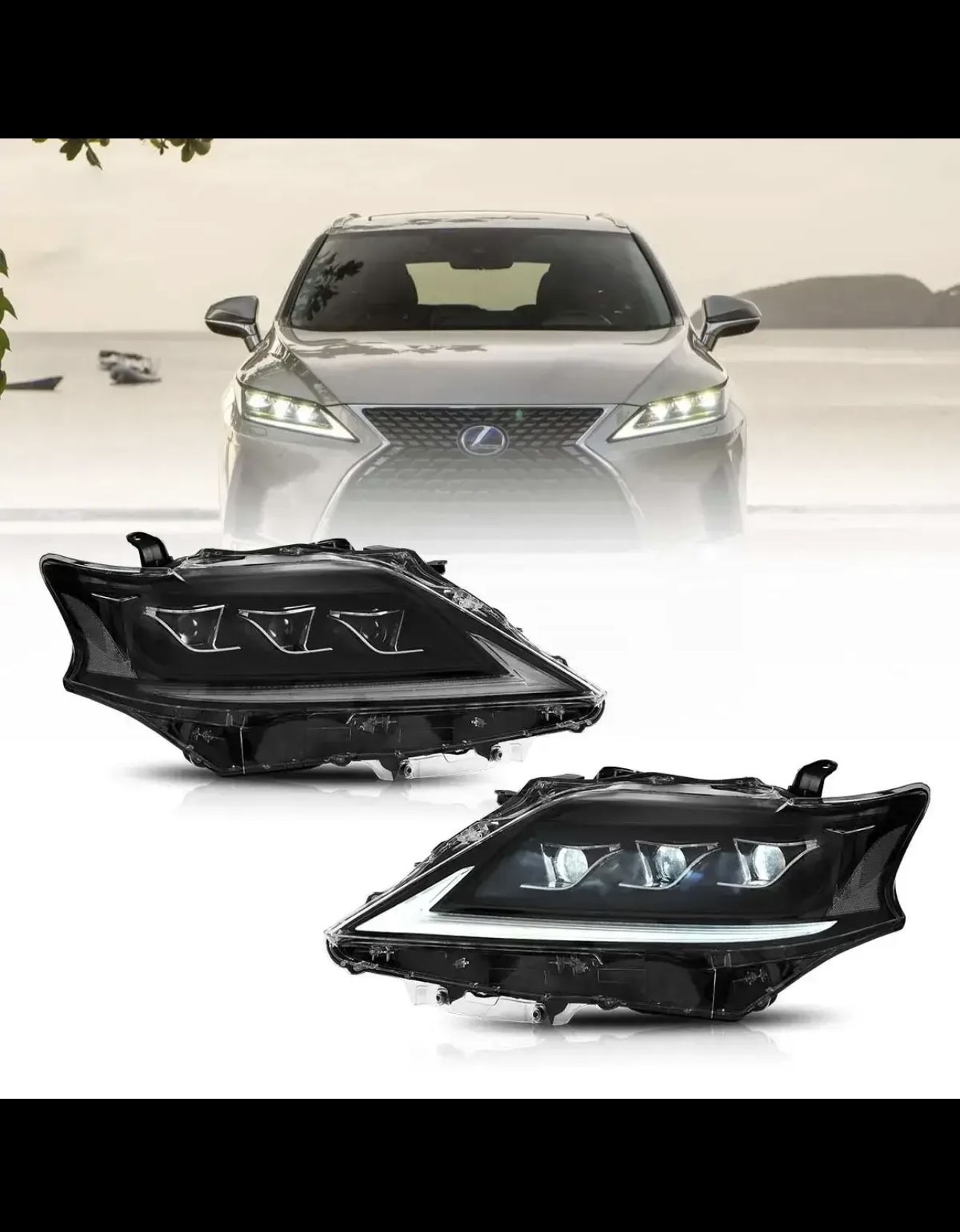  LED Projector Headlights For Lexus RX350 RX450h FSport 2012 2013 2014 Pair