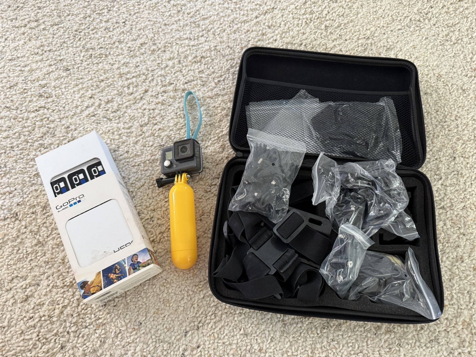 GoPro Hero Action Camera Model HWBL1 + Case + Accessories