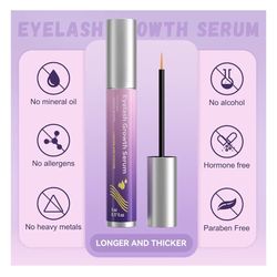 Lash Serum Natural & Vegan Eyelash Growth Serum 