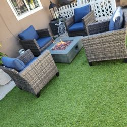 New Fire Pit Patio Set/ Outdoor Furniture/ Conversation Set 