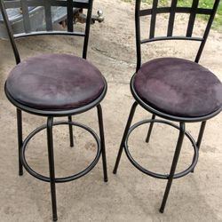 Two Swivel Bar Stools