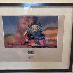 Vintage Railroad Artwork - framed set of 2 