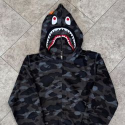 Black Bape Zipup Hoodie Mens Small