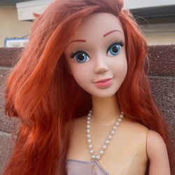 Disney Store Exclusive Little Mermaid Talking Ariel Collectible Doll 39 Inches Used