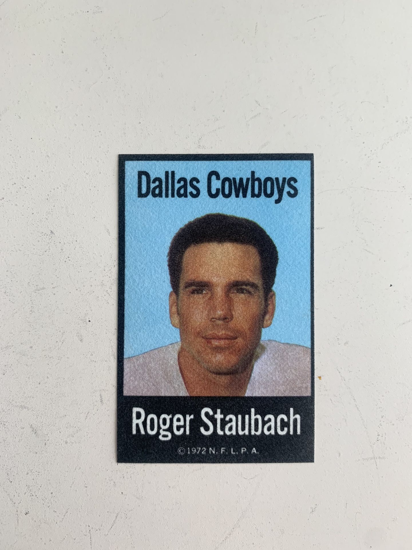 RARE 1972 Roger Staubach Football NFLPA Iron Ons  NM-MT OR BETTER  -ROOKIE YEAR Dallas Cowboys