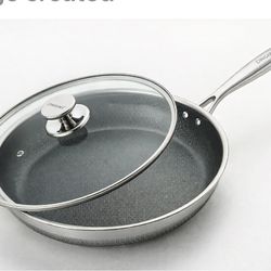 DIGERKIT new stainless steel 10” frying pan W lid